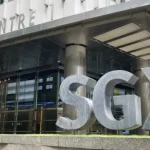 Exterior of SGX Centre with SGX sculpture, symbolizing Singapore’s financial hub and equity market strength.